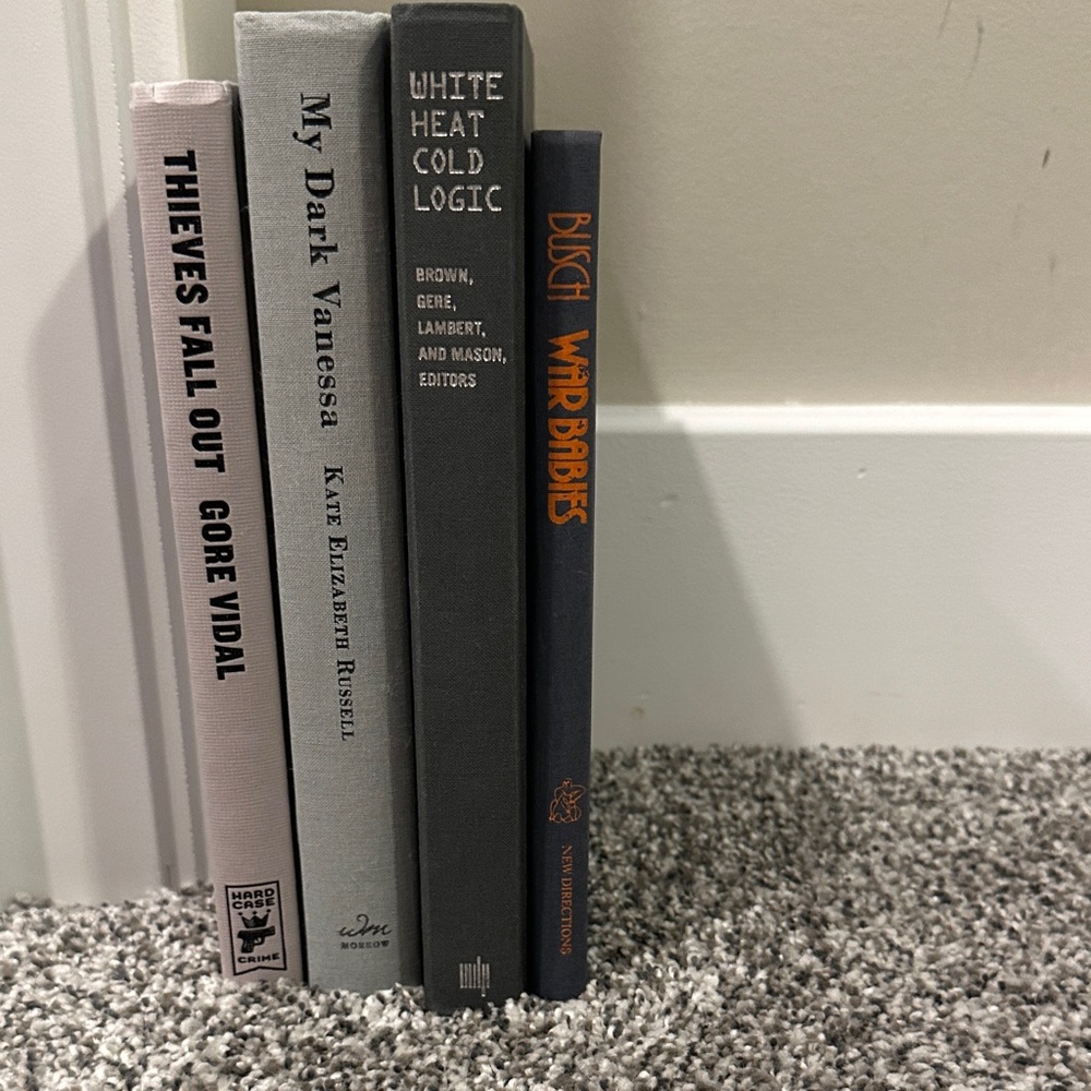 Decorative Book Bundle #4 - Set of Four Hardcover Books in Blue and Gray